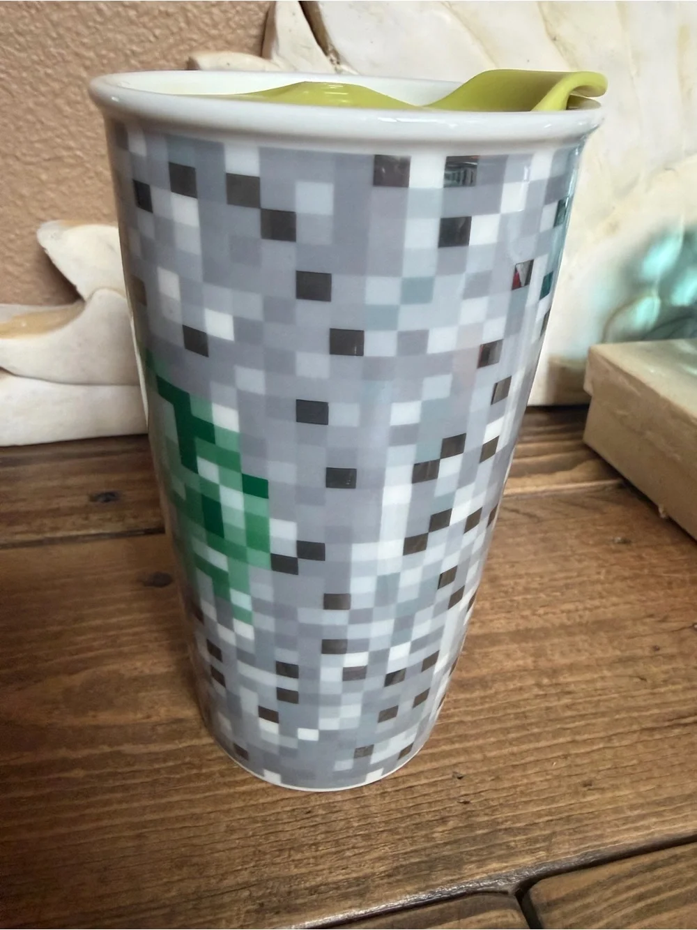 Starbucks 2012 Rodarte Pixel Ceramic Coffee Tumbler